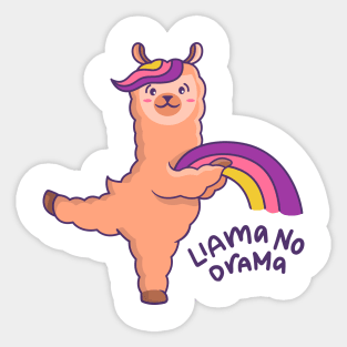 Cute Llama No Drama Sticker